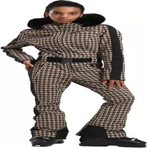 GSOU 스노우 여성 스키복 원피스 스노우수트 스노보드 슬림 단열 점프수트 재킷 야외 스포츠용 방수 방풍