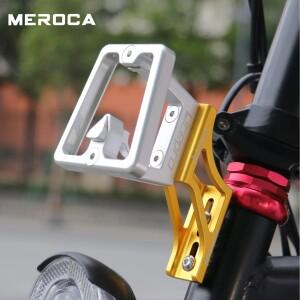 MEROCA 프론트 캐리어 마운트 어댑터 접이식 자전거 백 레이즈 베이스 Dahon Brompton 용 알루미늄 합금 라