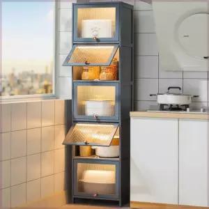 주방 틈새장 부엌 좁은 수납장 냉장고 정리 틈새 도어 키큰 정리함