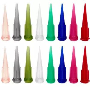 Treela 160피스 8사이즈 플라스틱 테이퍼 핀헤드 블런트 팁 디스펜싱 산업용 오일 또는