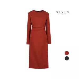 비비드시크릿가너 여성 라운드넥 사이드셔링 겨울 원피스 698030