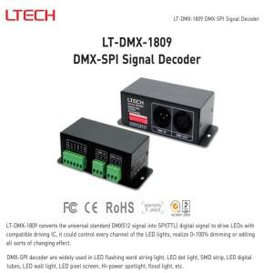 LTECH DMX512 to SPI 컨버터 신호 디코더 WS2811/WS2812 UCS1903/1912 TM1803 IC 지원