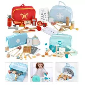 아기 원목교구 병원 수의사 미용 소방관 역할놀이 장난감 역할놀이장난감