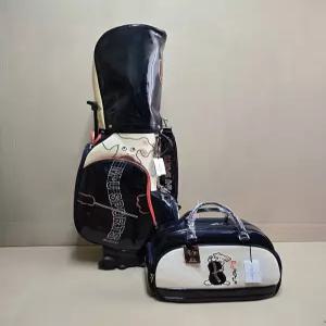 중고 엠유 프리미엄 에나멜 바퀴형 캐디백 골프백 네이비