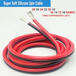 8awg 10awg 0.08mm 주석 도금 구리 와이어 24/26/28awg RC 자동차 드론용  실리콘
