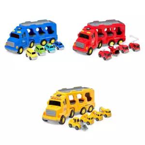 소방 경찰 중장비 트레일러 자동차놀이 남자아기 4세 조카선물