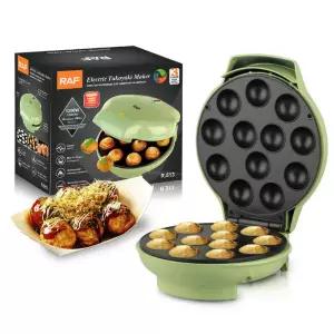 전기 타코야키 메이커 팝 케이크 와플 기계 이중 가열 들러붙지 않는 계란 오븐 가정용 팬케이크 1200W 12