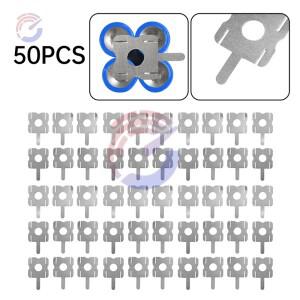 18650 리튬 배터리 팩 스프링 커넥터 용 50PCS 0.18mm 니켈 시트 U 자형 4S 스폿 용접 도구 액세서리