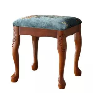 빈티지 엔틱 화장대 의자 북유럽 사각 스툴 레트로 메이크업 의자