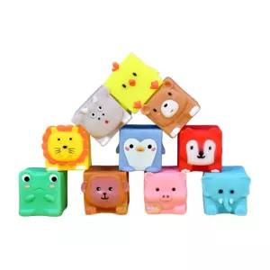 말랑한 동물블럭 ?기놀이 학습완구12p 오감발달 7개월아기장난감