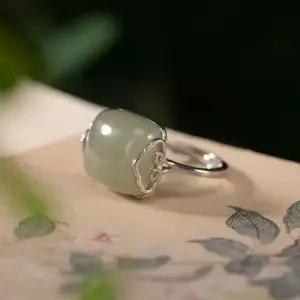 반지 옥 레트로 자연주의 오픈 청옥 구름 우아한 시리즈