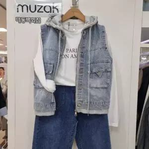 [하프클럽/무자크]무자크 DP01 후드배색데님vt Mp3wvt03