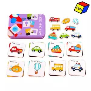 영어 기초 단어 퍼즐 세트 (교통)/어린이/아동/유아/알파벳/학습/교구/교재/놀이/배우기/유치원/어린이집