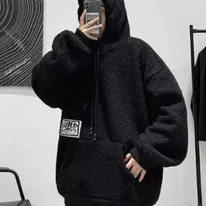 두꺼운 후드티 캐주얼한 앞포켓 양털 뽀글이옷