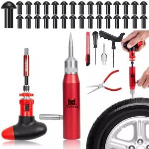 Richcat 튜브리스 타이어 펑크 수리 키트, 버섯 플러그, 오토바이, 자동차, 트럭, ATV 및 트랙터용 펑크 및