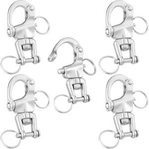 오토링 316 스테인리스 스틸 회전 스냅 섀클 클레비스 퀵 헤비 듀티 출시 봄 후크 마린 등급 세일링 할야드