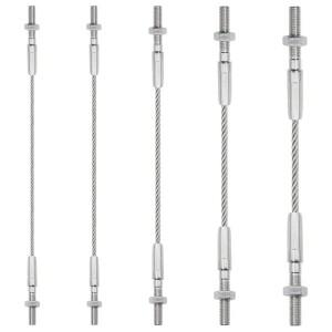 304 스테인리스 스틸 와이어 로프 직선 폴 커넥터 버클 낙하 방지 계단 서스펜션 안전