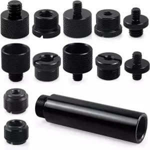 마이크 붐 암 카메라 삼각대 프로젝터 스탠드 조명 채우기용 연장 튜브 검은색 알루미늄 합금 3/8에서 5/8