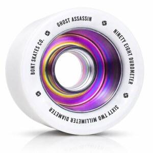 본트 고스트 허브 4개 스케이트 62MM 화이트 알루미늄 98A 스피드 세트 롤러 실내