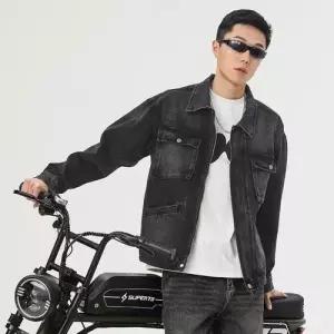 슬램덩크 빈티지 남자 데님 톱 트렌드 청자켓 코트 빅사이즈 포켓 HO1