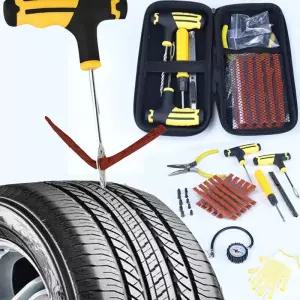 프로 유니버설 오토바이 자동차 타이어 수리 키트 튜브리스 펑크 플러그 스트립 교반 도구 액세서리
