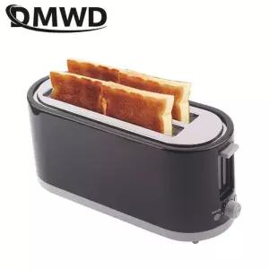 4 조각 와이드 트로프 토스터 자동 빵 굽기 기계 7 기어 오븐 아침 식사 메이커 해동 기능 양면 가열 도구