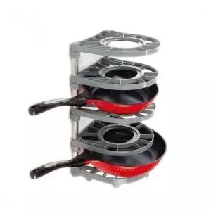 ( )5단 프라이팬 정리대 주방 후라이팬 정리대 냄비 거치대 뚜껑 수납