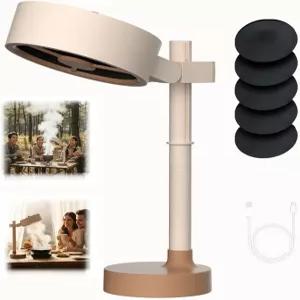 EVADA 미니 플러그인 데스크탑 공기청정기 클리너 팬 5개의 탄소 필터가 장착된 조용한 휴대용 레인지 후드