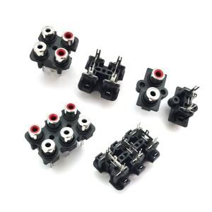 2510PCS 246 홀 RCA 암 스테레오 오디오 잭 AV 입력 소켓 커넥터 Lotus Row 증폭기 인터페이스 신호 연결