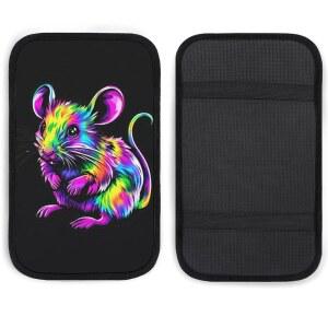 타이 다이 래트 카 센터 콘솔 커버 팔걸이 쿠션 프로텍터 자동차 인테리어 액세서리