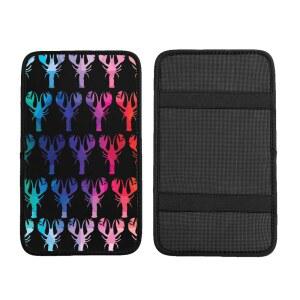 카 센터 콘솔 패드 타이 다이-크라우피쉬-레인보우 팔걸이 커버 프로텍터 박스 쿠션