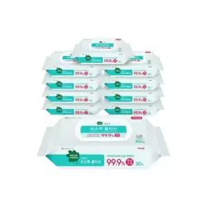 그린핑거 손소독 물티슈, 캡형, 30매, 10입, 1개