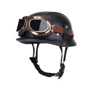 반모 헬멧 대형 방지 탄소 가벼운 라이딩 대두 브라이트 전동 클래식 방수 여름용 하프