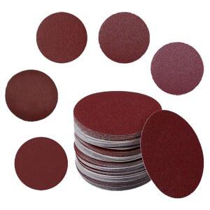 WCIC 100팩 3인치 오토 바디 샌딩 디스크 | P80에서 P1200 알루미늄 산화물 프라이머, 필러 및 클리어 코트에 최적화됨