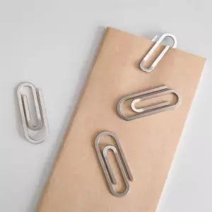 머니 클립 종이 크리 에이 티브 스테인레스 스틸 금속 대형 티켓 홀더 폴더 지폐 실버