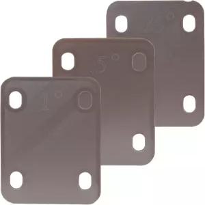 피투야르 3팩 기타 넥 심 브라운 나일론 개스킷 보호 0.25° 0.5° 1° 베이스 수리용 플레이트 도구