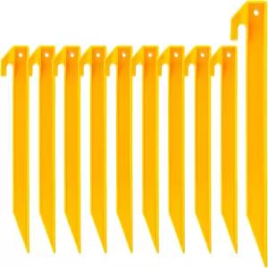 플라스틱 텐트 스테이킹 10팩 - 9인치 헤비 듀티 비치 샌드 페그 안전한 인플레이터블 캐노피 빗물받이 및