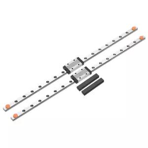 uxcell 2pcs MGN9 350mm 선형 가이드 레일 MGN9H 슬라이딩 캐리지 블록 베어링 강철 및 플라스틱 미니