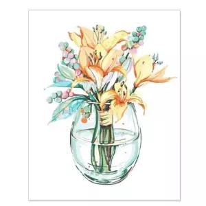 릴리글라스 세트 그리기 워터아트 40X50 그림 인테리어소품