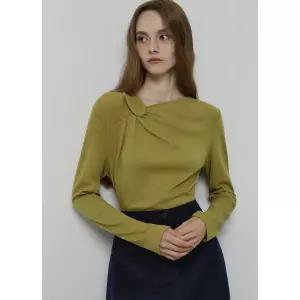 매장정품 it MICHAA 잇미샤 [잇미샤] 트위스트 셔링 티셔츠 ITPAWTS190 1160502