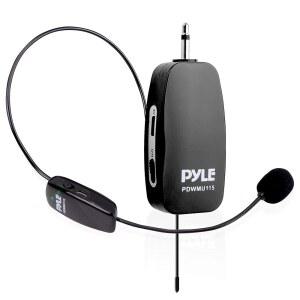 Pyle UHF 다목적 무선 마이크 시스템 - 휴대용 프로페셔널 키트 (헤드셋 포함), 수신 장치 노래방, 컨퍼런스, DJ 파티 PDWMU115