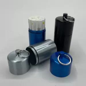 담배케이스 방수 키링 휴대용 원통형 메탈 보관함