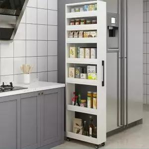 틈새수납장 여닫이 정리함 이동식 틈새장 조미료 길이