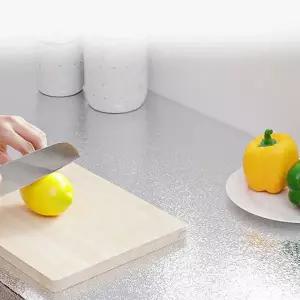 은박 시트지 방수 씽크대 부엌 주방 시트지 벽지 기름때 은박지 내부 벽면 고온 청소 타일 시공 부착