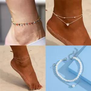 발목이 예쁜 여름 패션 슬리퍼 샌들 발찌 4종 택일 tWt5+9wwg