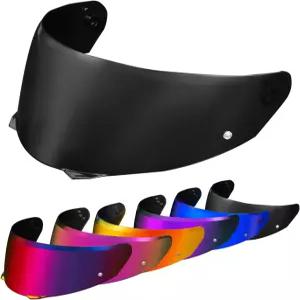 PSLER i90 바이저 - HJ-33 헬멧 틴티드 페이스 쉴드 오토바이 다크 블랙
