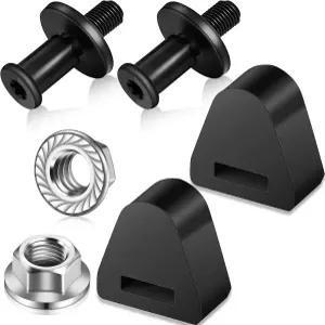 핫탑 2개 테일게이트 도어 잠금 래치 스트라이커 볼트(2피스 너트 포함) 2피스 고무 범퍼 자동 스톱 자동차