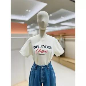 매장정품 PLASTIC ISLAND 플라스틱 아일랜드 플라스틱아일랜드 레터링 프린트 자수 티셔츠 (PS2CH361) 1310