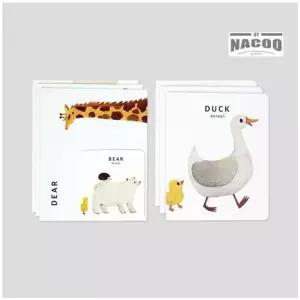 카드세트-25 애니멀 2 3P 편지지 편지지봉투 편지세