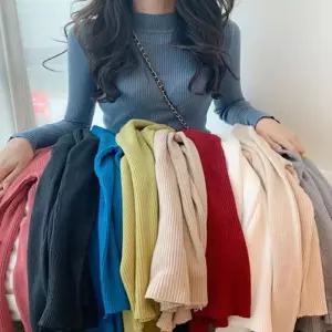 [오노마] ONM 여자 6컬러 하프넥 목폴라 캐주얼 골지티 니트티셔츠